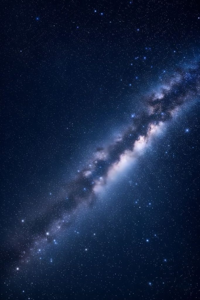 Stunning view of the Milky Way galaxy stretching across a starry night sky.