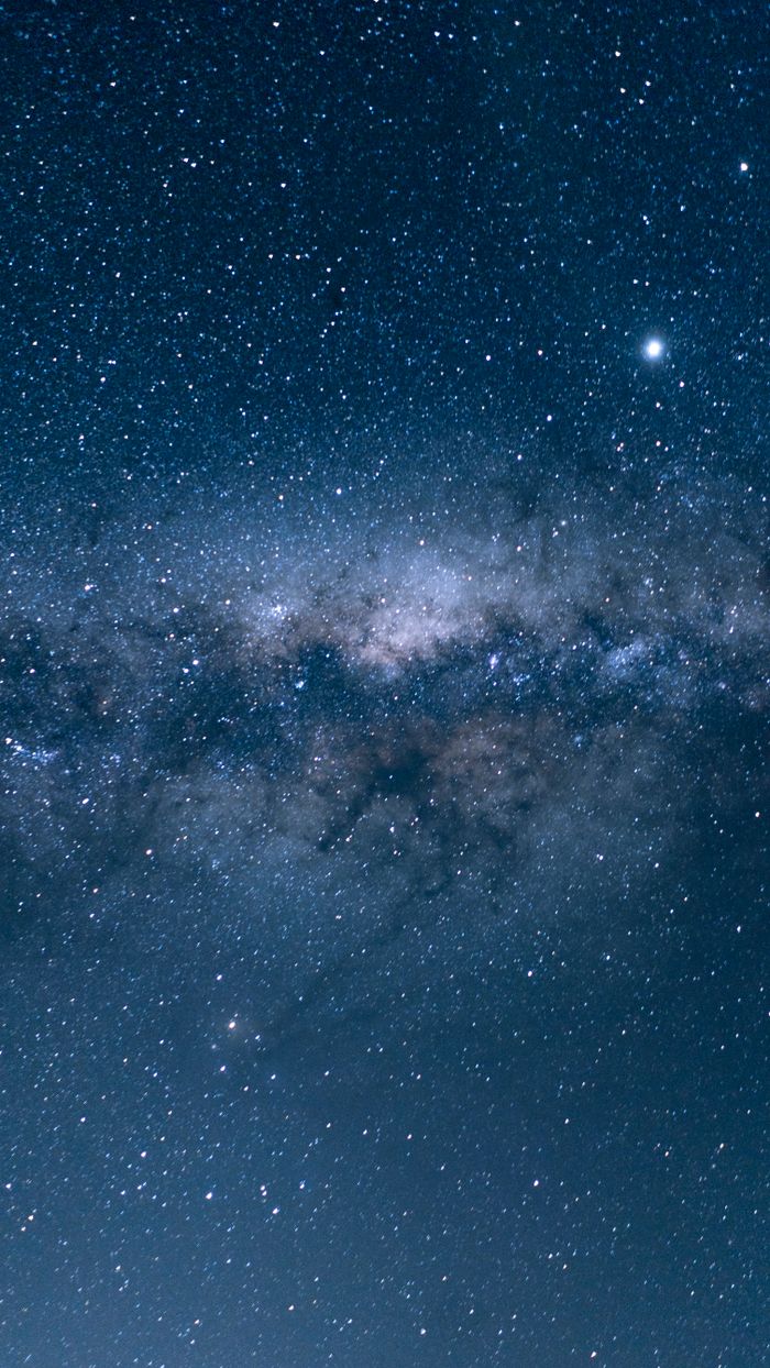 Lots of bright glowing sky in Milky Way in amazing vibrant cloudless sky at night